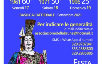 Festa di sant’Eustachio 2021: a Matera rinnovo delle promesse matrimoniali in occasione del 25°, 50° o 60° anniversario di matrimonio
