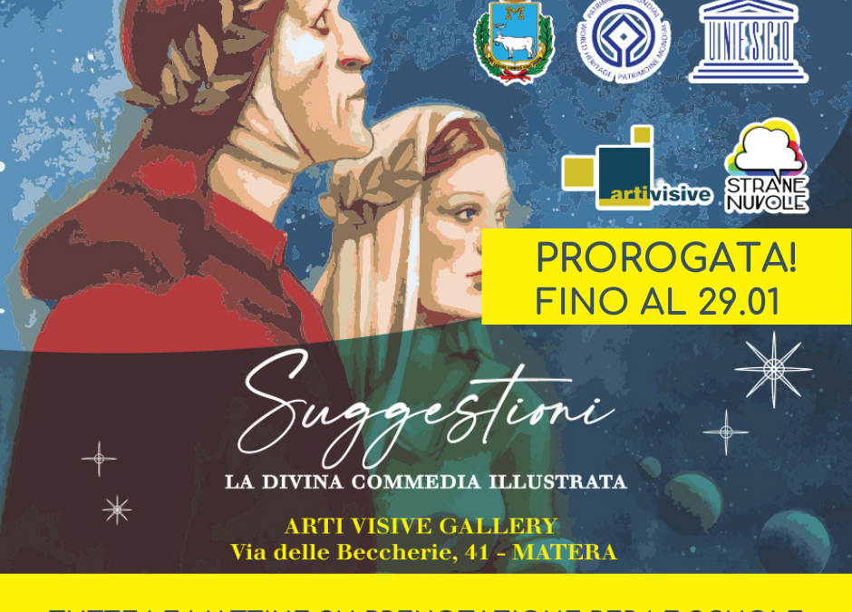Matera, prorogata fino al 29 gennaio la mostra “Suggestioni. La Divina Commedia illustrata”