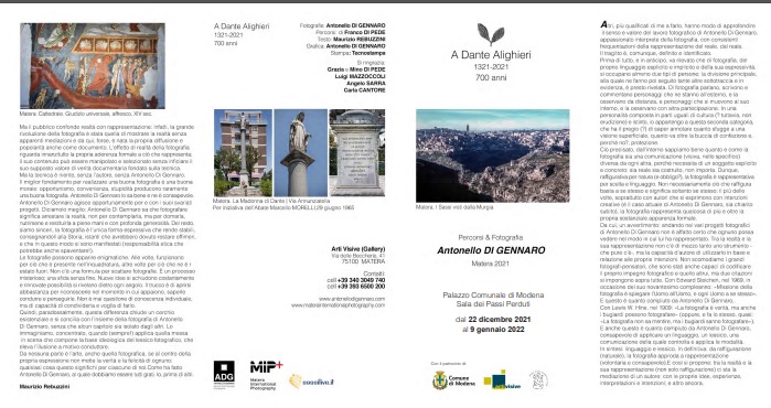 A Modena la mostra “A Dante Alighieri” di Franco Di Pede e Antonello Di Gennaro