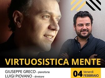 Matera, il 4 concerto “Virtuosisticamente” con il pianista Giuseppe Greco e l’Orchestra della Magna Grecia diretta da Luigi Piovano