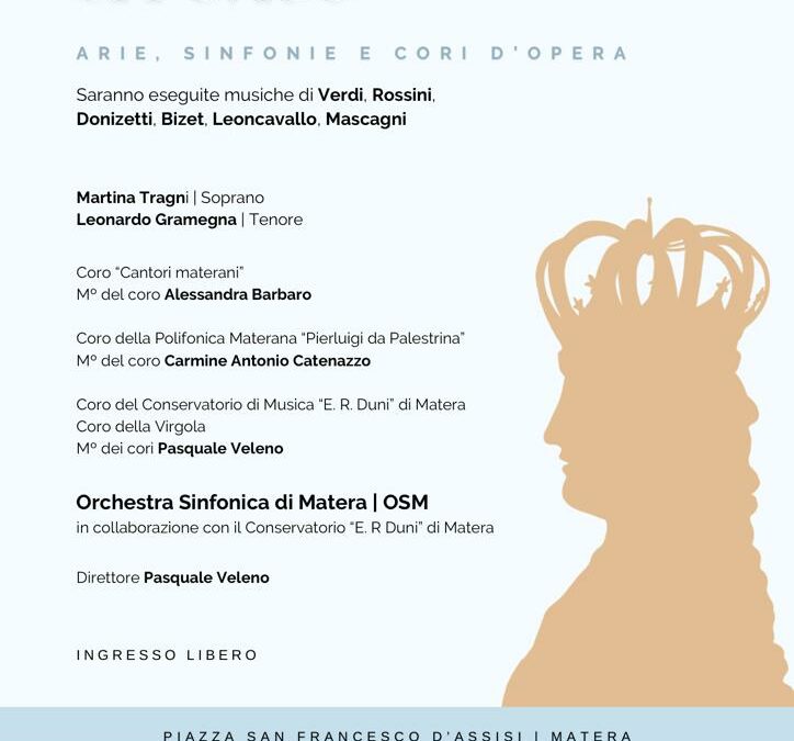 L’8 concerto lirico sinfonico dell’Orchestra Sinfonica di Matera in collaborazione con il Conservatorio “Egidio Romualdo Duni”