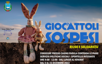 Anche quest’anno l’iniziativa Giocattoli sospesi dell’amministrazione comunale di Matera
