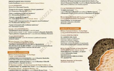 Dopo la proclamazione di Matera Città del Pane, l’Amministrazione comunale lancia la tre giorni “Pane di comunità” da giovedì 23 novembre a sabato 25 novembre