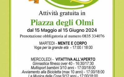 UISP Matera: fino al 15 giugno “Primavera Piazza degli Olmi”
