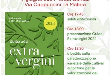 Guida agli Extravergini 2024, oggi la presentazione a cura di Slow Food Basilicata e della Condotta Slow Food di Matera